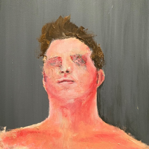 “Smug male study” 
Oil and acrylic on canvas - Picture 2 of 4